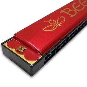 Swan7 BEE-RD Key C 24 Hole 48 Reed Red Harmonica Mouth Organ
